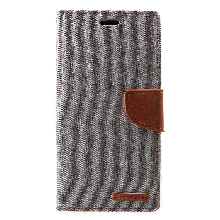 MERCURY GOOSPERY Canvas Leather Wallet Phone Case for Huawei Mate 20 Lite - Grey-1