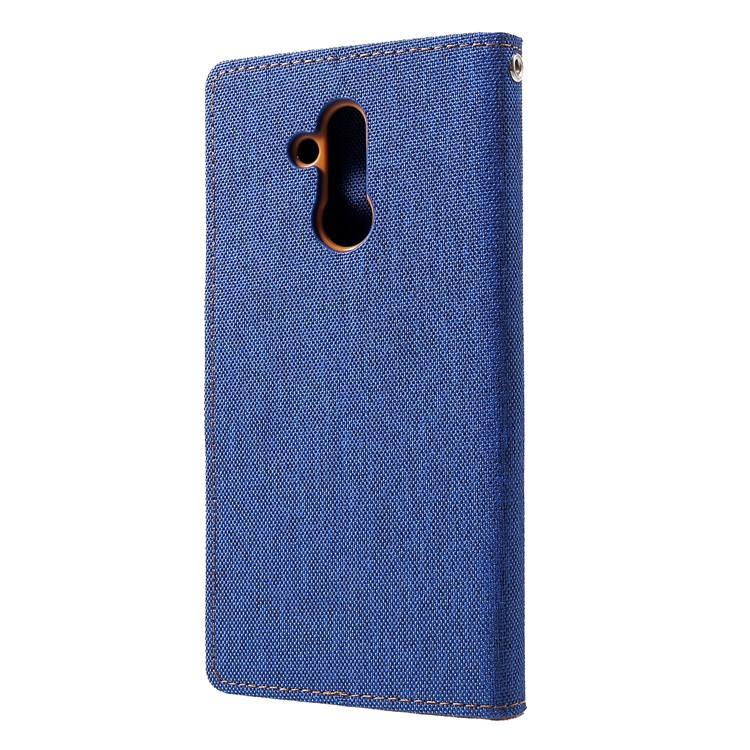 MERCURY GOOSPERY Canvas Leather Stand Case with Card Slots for Huawei Mate 20 Lite - Baby Blue-2