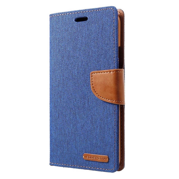 MERCURY GOOSPERY Canvas Leather Stand Case with Card Slots for Huawei Mate 20 Lite - Baby Blue-3