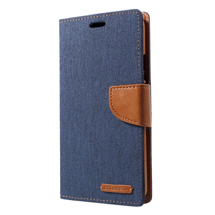 MERCURY GOOSPERY Canvas Leather Stand Cover with Card Slots for Huawei Mate 20 Lite - Dark Blue-3