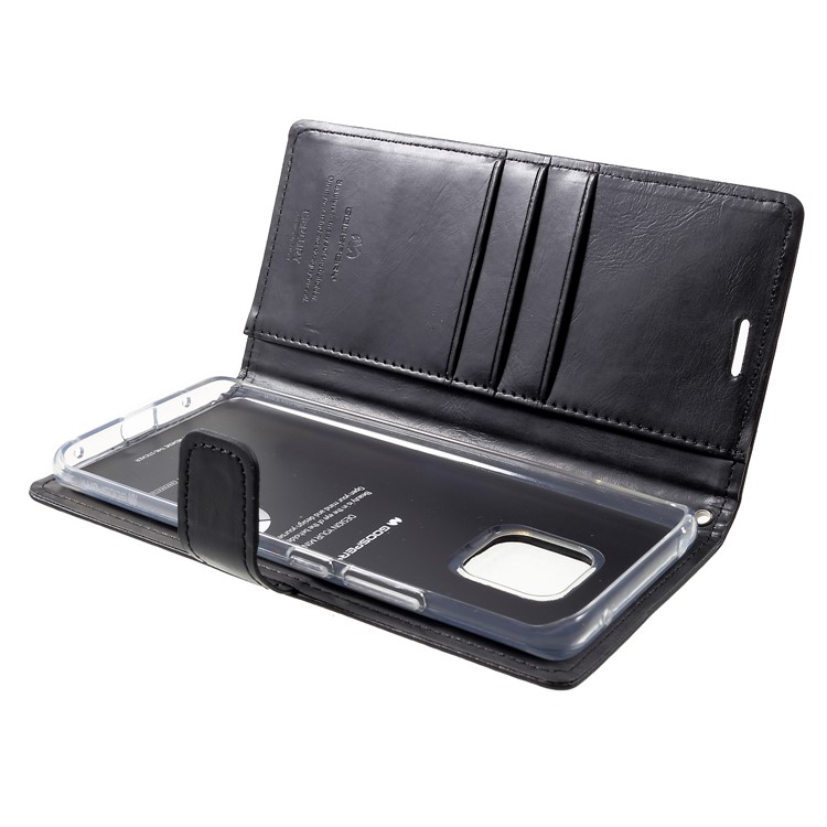 MERCURY GOOSPERY Blue Moon Wallet Leather Cover for Huawei Mate 20 Pro - Black-10