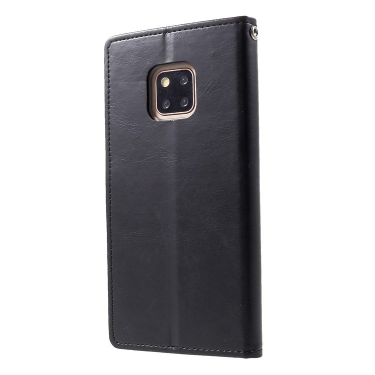 MERCURY GOOSPERY Blue Moon Wallet Leather Cover for Huawei Mate 20 Pro - Black-2