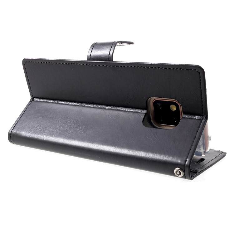 MERCURY GOOSPERY Blue Moon Wallet Leather Cover for Huawei Mate 20 Pro - Black-5