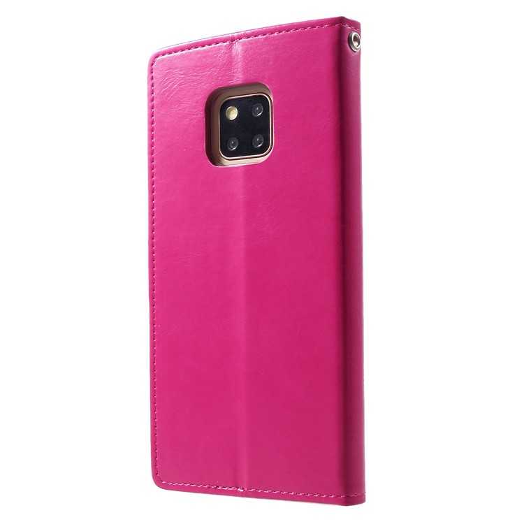 MERCURY GOOSPERY Blue Moon Wallet Leather Casing for Huawei Mate 20 Pro - Rose-2