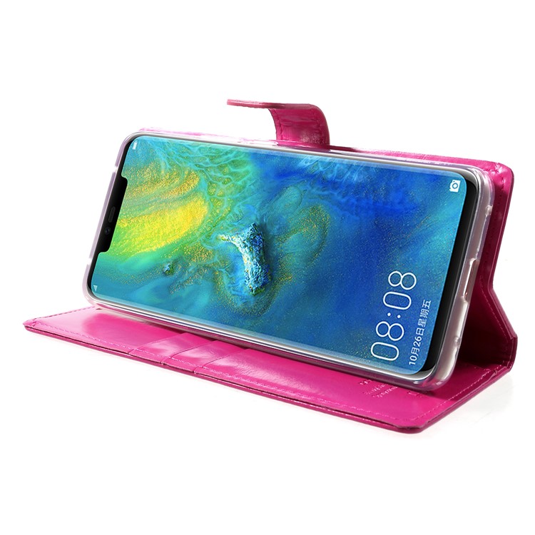 MERCURY GOOSPERY Blue Moon Wallet Leather Casing for Huawei Mate 20 Pro - Rose-4