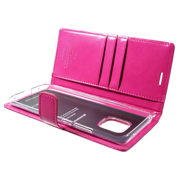 MERCURY GOOSPERY Blue Moon Wallet Leather Casing for Huawei Mate 20 Pro - Rose-6