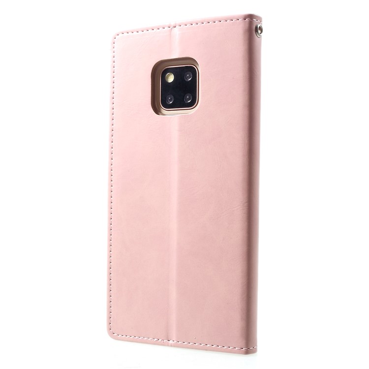 MERCURY GOOSPERY Funda Con Forma De Celular Con Tapa Azul Y Piel Para Huawei Mate 20 Pro - Oro Rosa-2