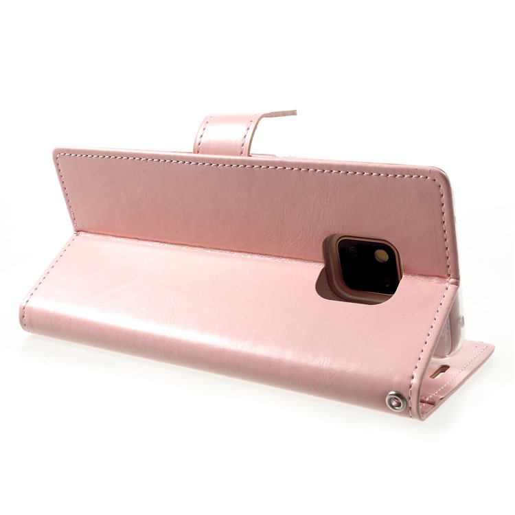 MERCURY GOOSPERY Funda Con Forma De Celular Con Tapa Azul Y Piel Para Huawei Mate 20 Pro - Oro Rosa-5