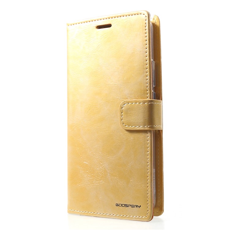 MERCURY GOOSPERY Blue Moon Wallet Leather Cell Phone Cover for Huawei Mate 20 Pro - Gold-3