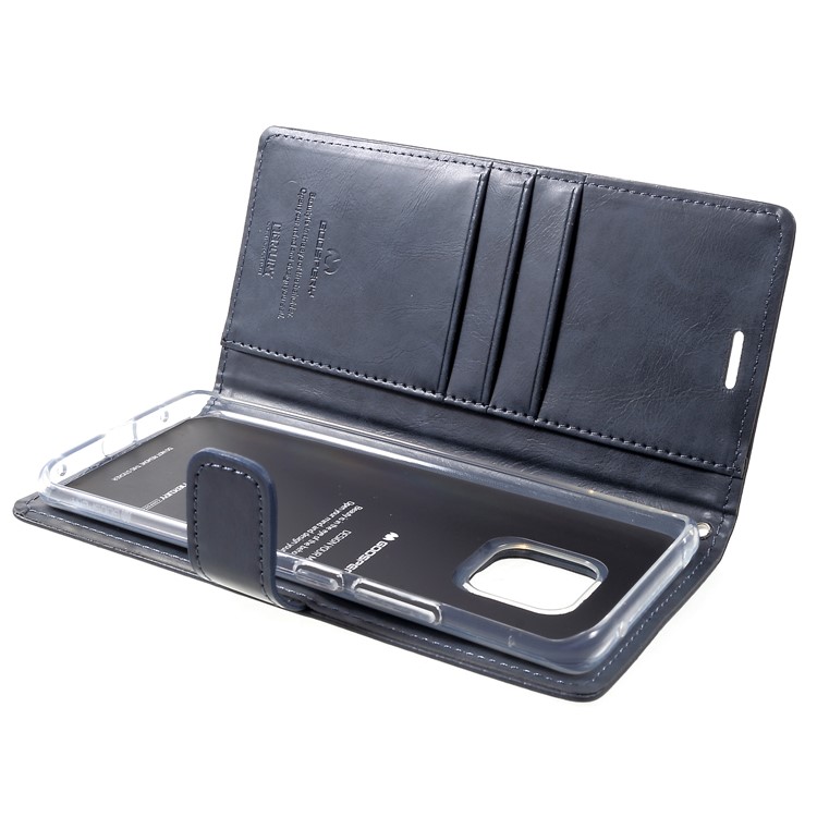 MERCURY GOOSPERY Blue Moon Wallet Leather Protective Cover for Huawei Mate 20 Pro - Dark Blue-6