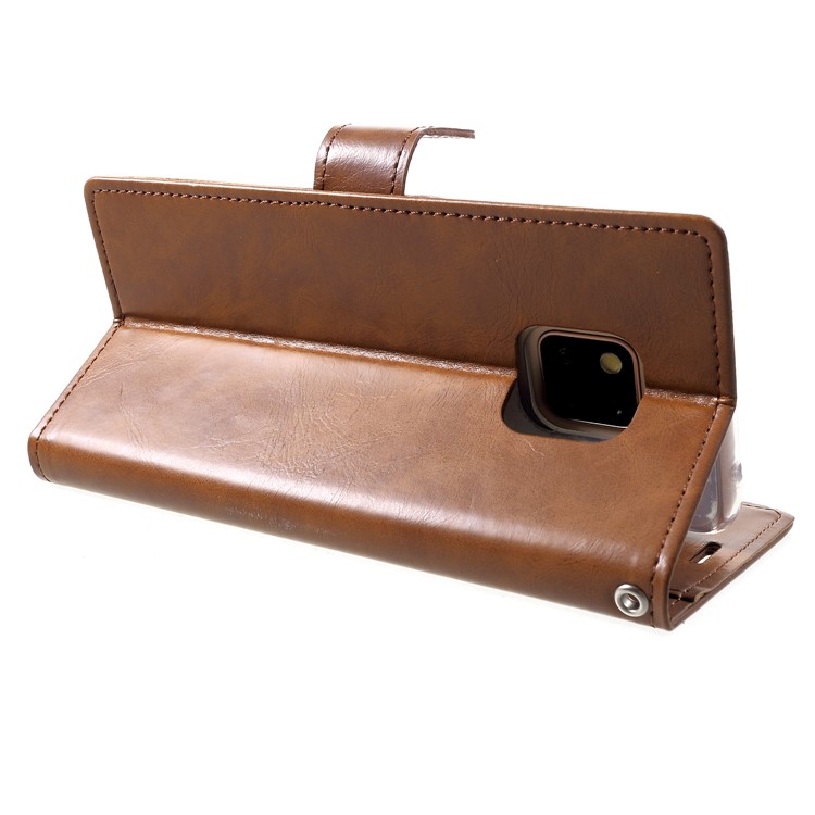 MERCURY GOOSPERY Blue Moon Wallet Leather Protective Shell for Huawei Mate 20 Pro - Coffee-5