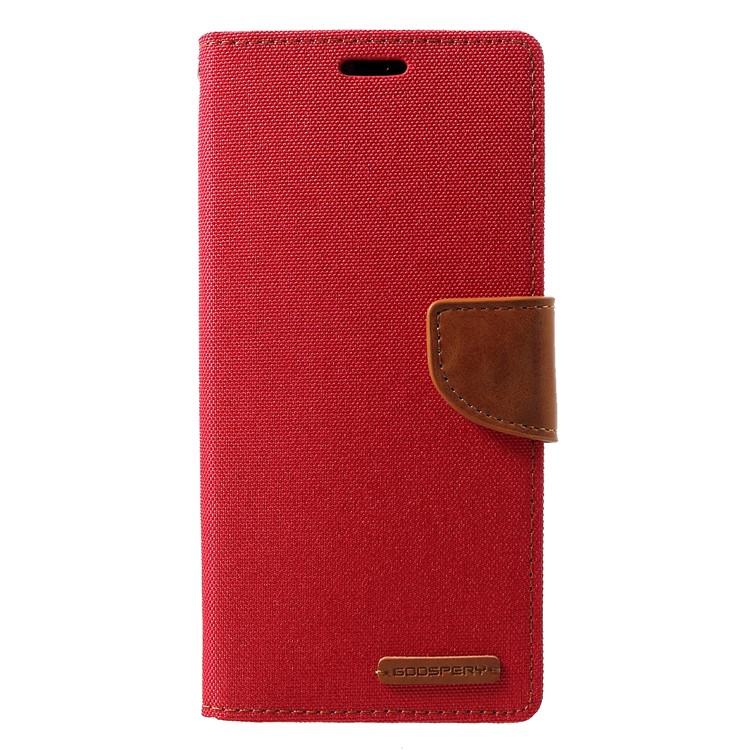 MERCURY GOOSPERY Canvas Leather Wallet Case for Huawei Mate 20 Pro - Red-3
