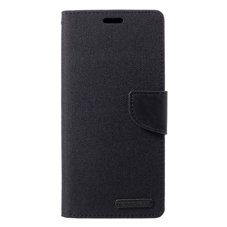 MERCURY GOOSPERY Canvas Leather Wallet Cover for Huawei Mate 20 Pro - Black-1