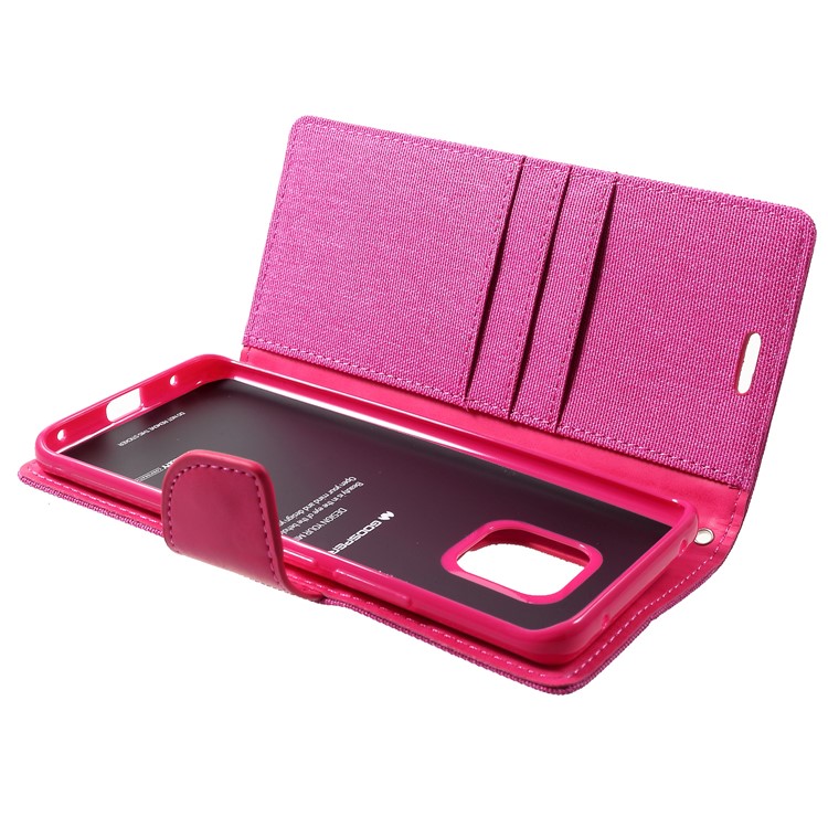 MERCURY GOOSPERY Canvas Leather Wallet Stand Case for Huawei Mate 20 Pro - Rose-6
