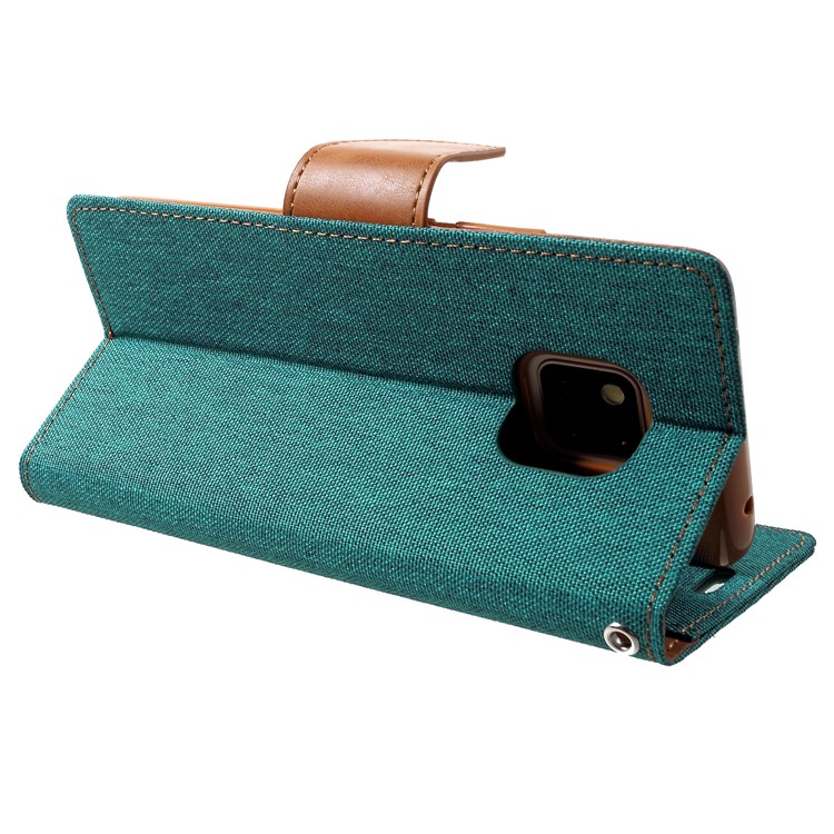 MERCURY GOOSPERY Etui De Protection En Cuir Pour Portefeuille Pour Huawei Mate 20 Pro - Vert-5