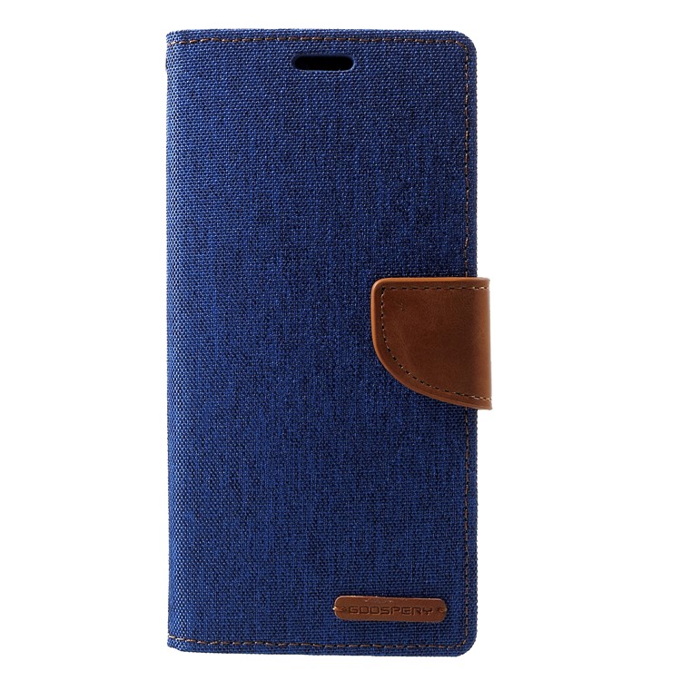 MERCURY GOOSPERY Canvas Leather Stand Case with Card Slots for Huawei Mate 20 Pro - Baby Blue-1