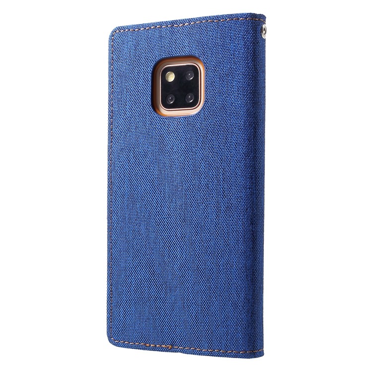 MERCURY GOOSPERY Canvas Leather Stand Case with Card Slots for Huawei Mate 20 Pro - Baby Blue-2