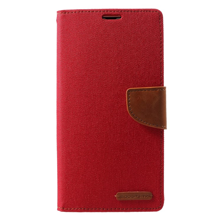 MERCURY GOOSPERY Canvas Diary Leather Wallet Case for Huawei Mate 20 - Red-3