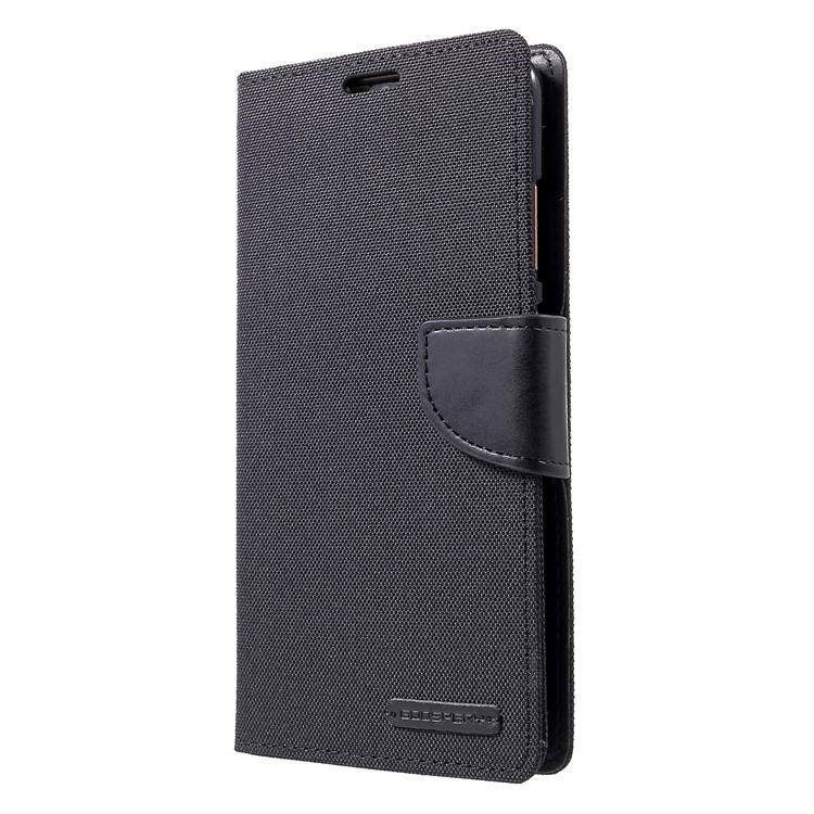 MERCURY GOOSPERY Canvas Diary Leather Stand Cover for Huawei Mate 20 - Black-3