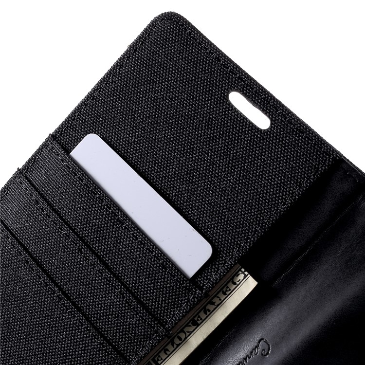 MERCURY GOOSPERY Canvas Diary Leather Stand Cover for Huawei Mate 20 - Black-7