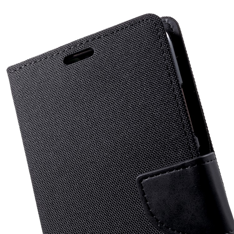 MERCURY GOOSPERY Canvas Diary Leather Stand Cover for Huawei Mate 20 - Black-8