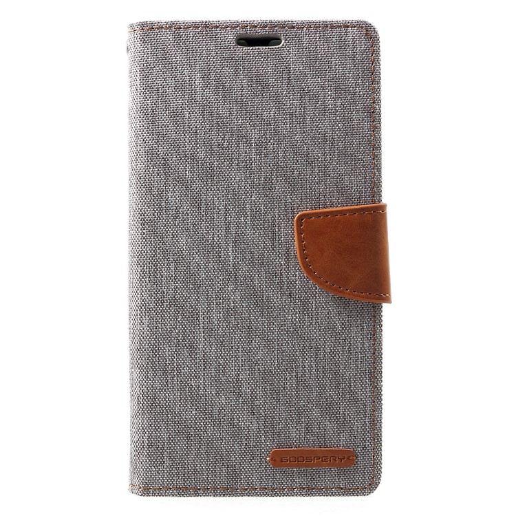 MERCURY GOOSPERY Canvas Diary Leather Phone Shell for Huawei Mate 20 - Grey-1