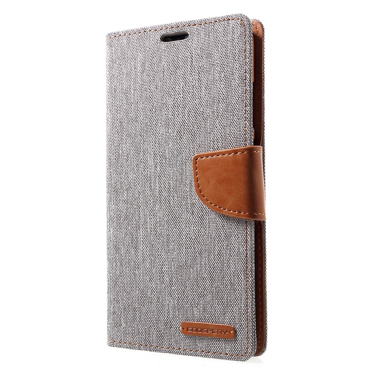 MERCURY GOOSPERY Canvas Diary Leather Phone Shell for Huawei Mate 20 - Grey-3