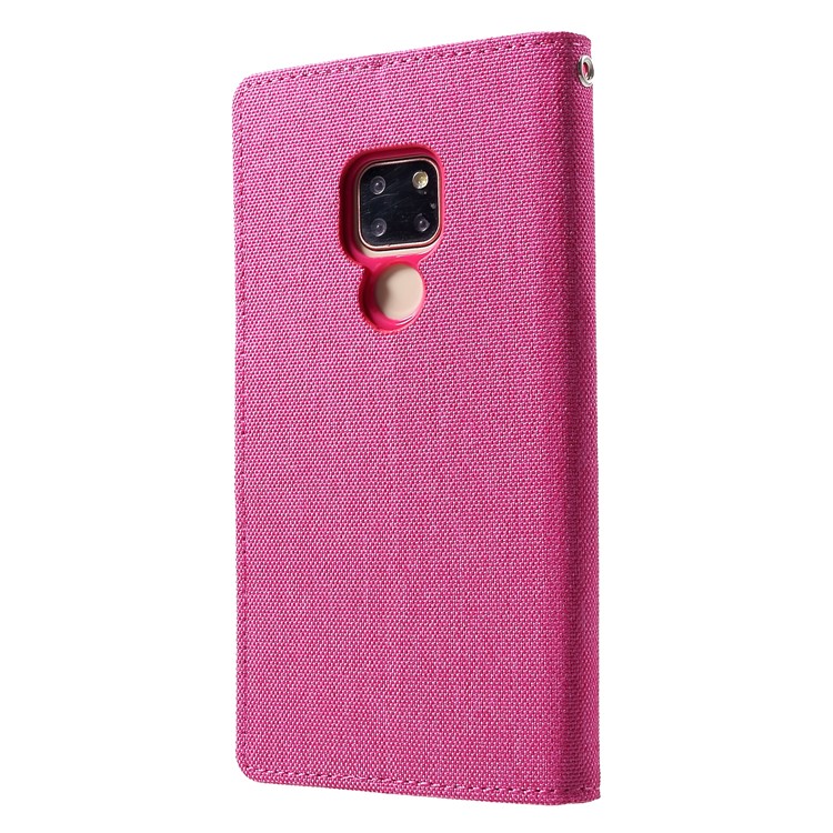 MERCURY GOOSPERY Canvas Leder Tagebuch Aus Leder Für Hua Mate 20 - Rose-2