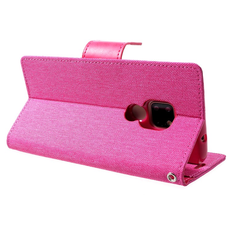 MERCURY GOOSPERY Canvas Leder Tagebuch Aus Leder Für Hua Mate 20 - Rose-5