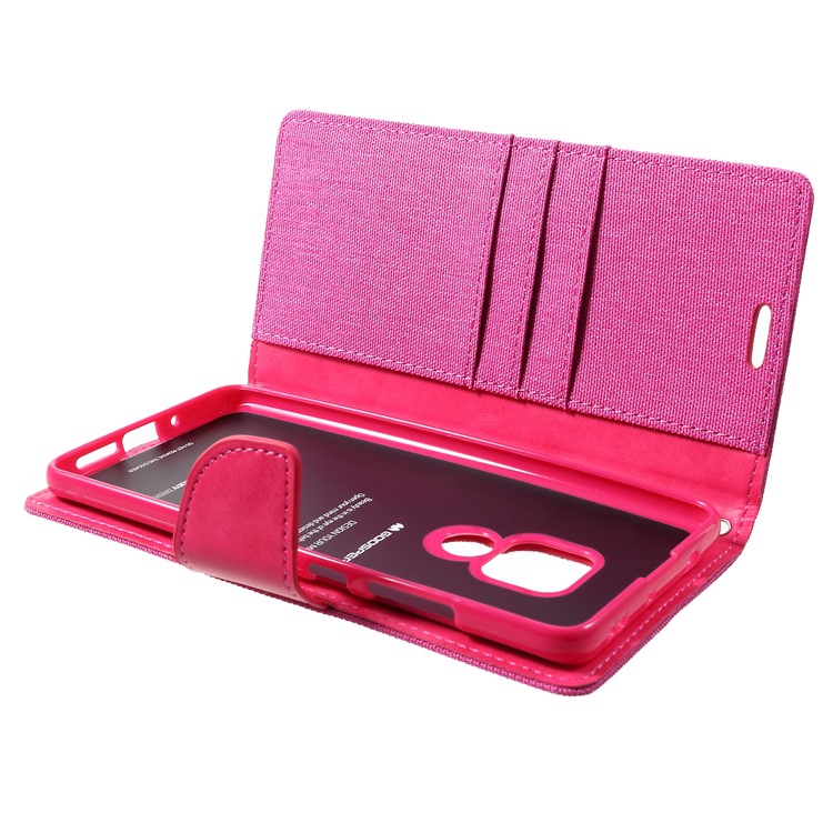 MERCURY GOOSPERY Canvas Leder Tagebuch Aus Leder Für Hua Mate 20 - Rose-6