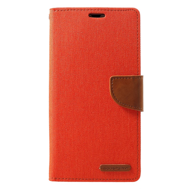 MERCURY GOOSPERY Handytasche Aus Canvas-Tagebuch Aus Leder Für Huawei 20 - Orange-1