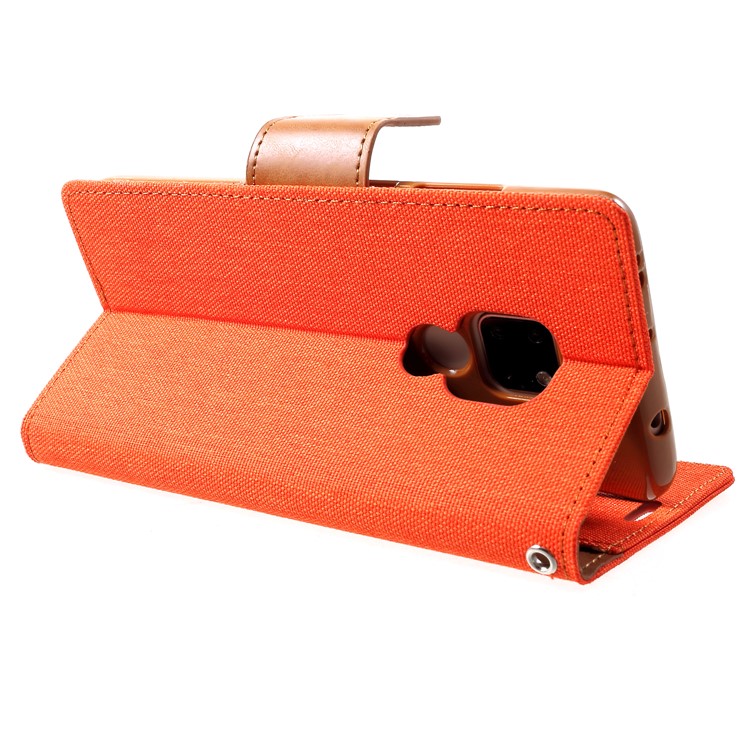 MERCURY GOOSPERY Handytasche Aus Canvas-Tagebuch Aus Leder Für Huawei 20 - Orange-5