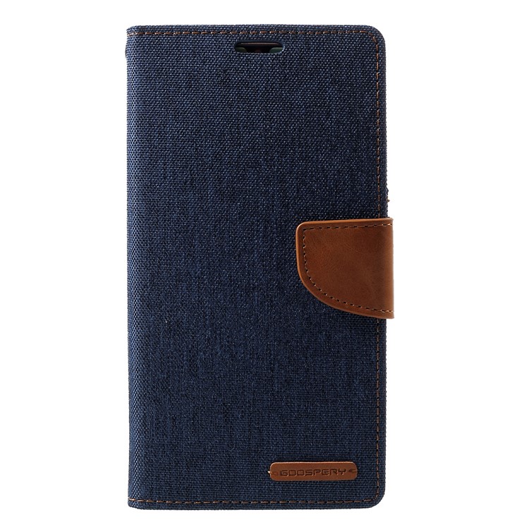 MERCURY GOOSPERY Canvas Diary Leather Mobile Phone Shell for Huawei Mate 20 - Dark Blue-1