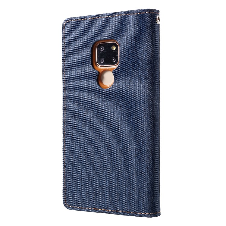 MERCURY GOOSPERY Canvas Diary Leather Mobile Phone Shell for Huawei Mate 20 - Dark Blue-2