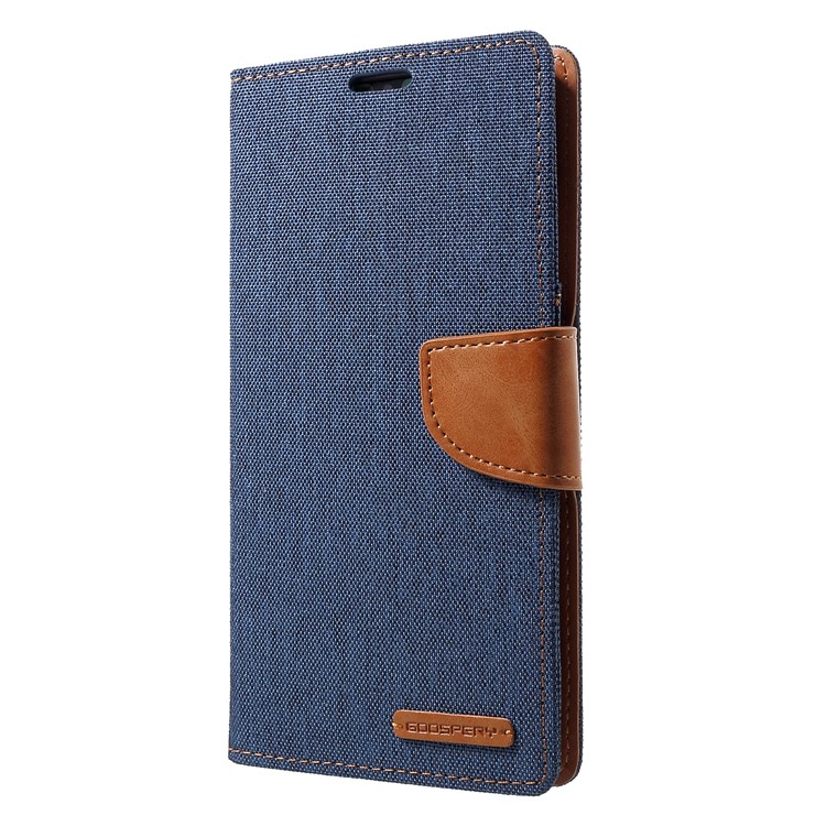MERCURY GOOSPERY Canvas Diary Leather Mobile Phone Shell for Huawei Mate 20 - Dark Blue-3