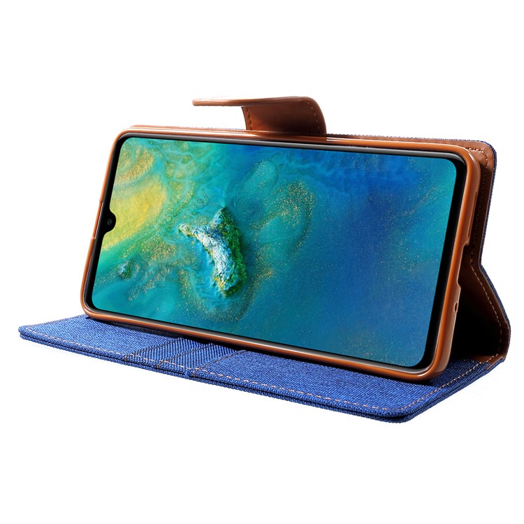 MERCURY GOOSPERY Canvas Diary Leather Case Accessory for Huawei Mate 20 - Baby Blue-4