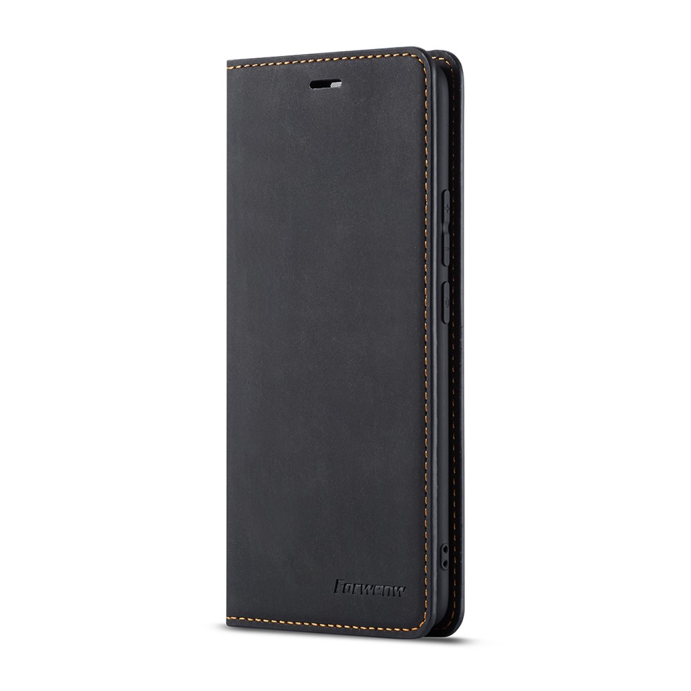 FORWENW Fantasy Series Auto-absorbed Silky Touch Leather Wallet Stand Cover for Huawei Mate 20 Pro - Black-2