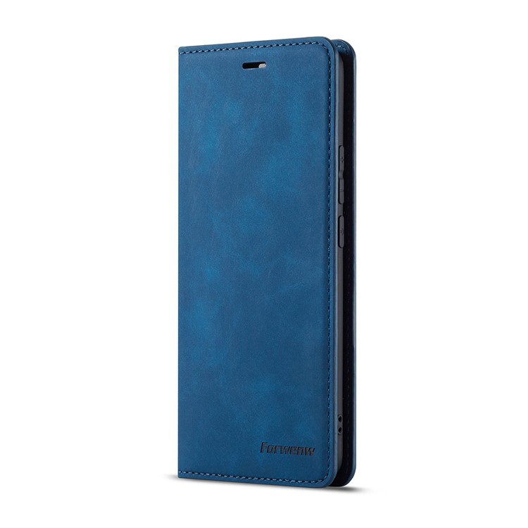 FORWENW Fantasy Series Auto-absorbed Silky Touch Leather Wallet Stand Casing for Huawei Mate 20 Pro - Blue-2