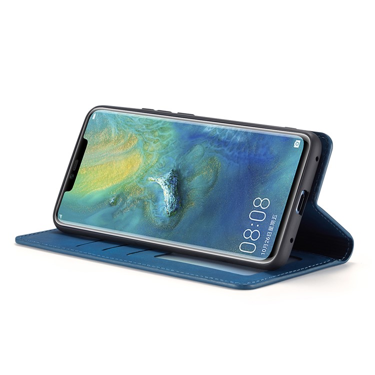 FORWENW Fantasy Series Auto-absorbed Silky Touch Leather Wallet Stand Casing for Huawei Mate 20 Pro - Blue-5