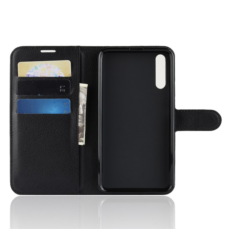 Litchi Skin Wallet Leather Stand Case for Huawei Honor Magic 2 - Black-5