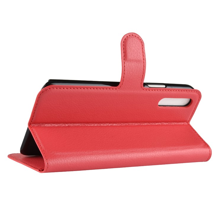 Litchi Skin Wallet Leather Stand Phone Case for Huawei Honor Magic 2 - Red-10