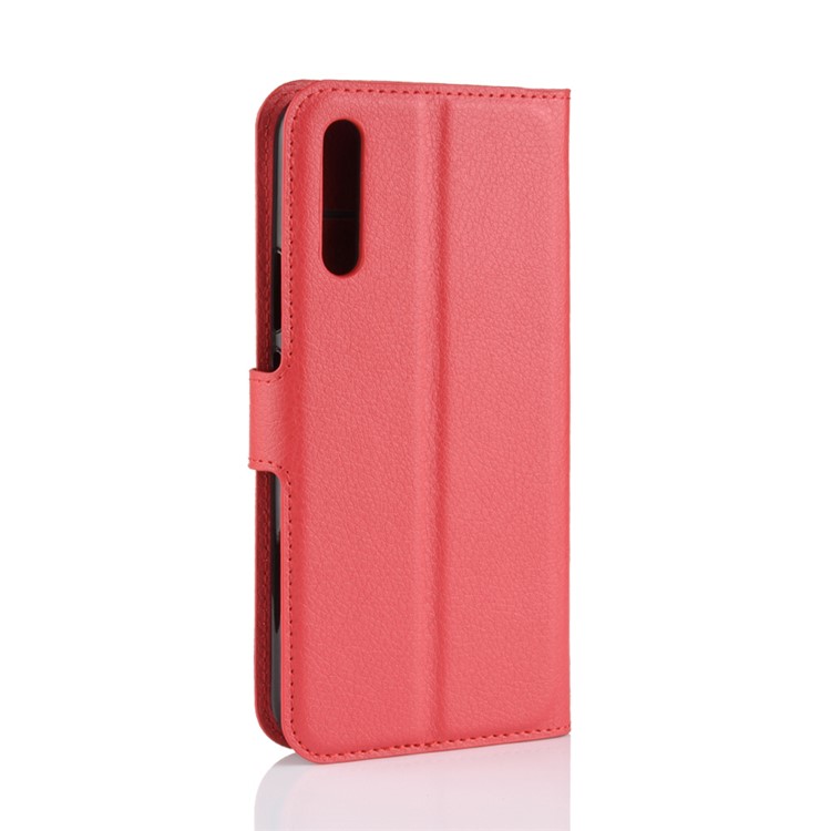 Litchi Skin Wallet Leather Stand Phone Case for Huawei Honor Magic 2 - Red-11