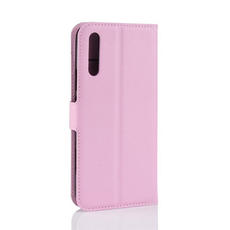 Litchi Skin Leather Wallet Case for Huawei Honor Magic 2 - Pink-12