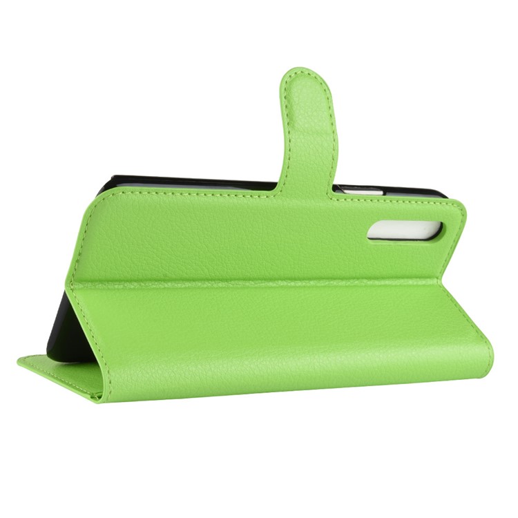 Litchi Skin Leather Wallet Stand Case for Huawei Honor Magic 2 - Green-10