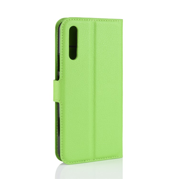 Litchi Skin Leather Wallet Stand Case for Huawei Honor Magic 2 - Green-11