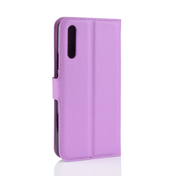 Litchi Skin Magnetic Leather Stand Case for Huawei Honor Magic 2 - Purple-11