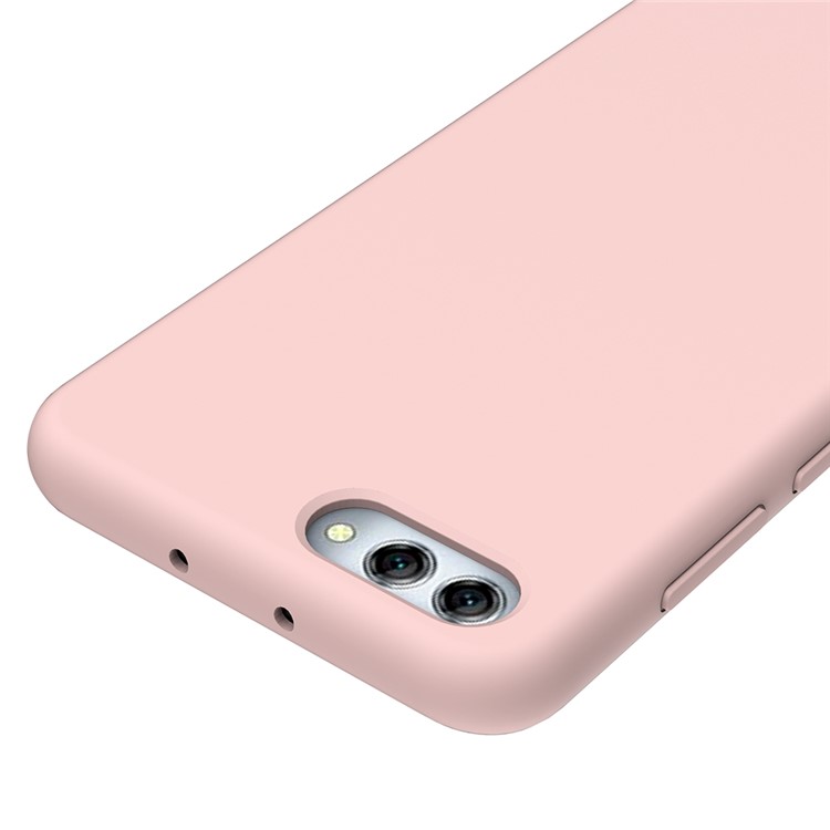 Liquid Silicone Protection Back Case for Huawei Honor V10 / View 10 - Pink-3