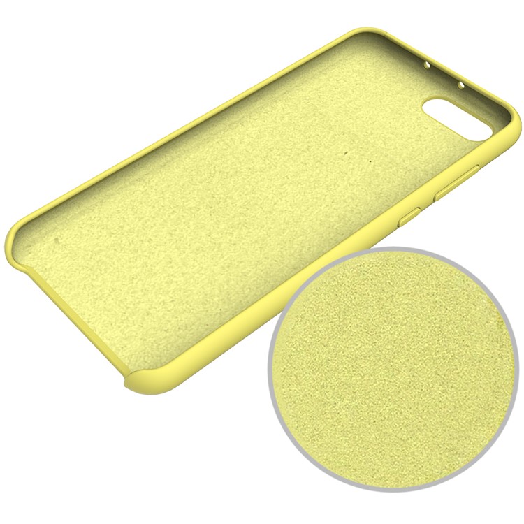 Liquid Silicone Protection Back Cover for Huawei Honor V10 / View 10 - Yellow-5