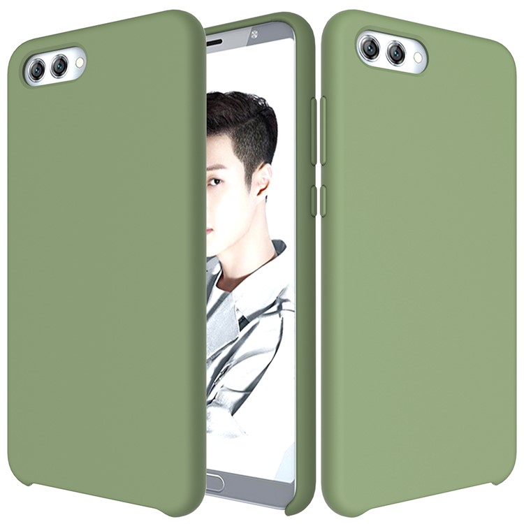 Liquid Silicone Protection Back Shell for Huawei Honor V10 / View 10 - Green-2