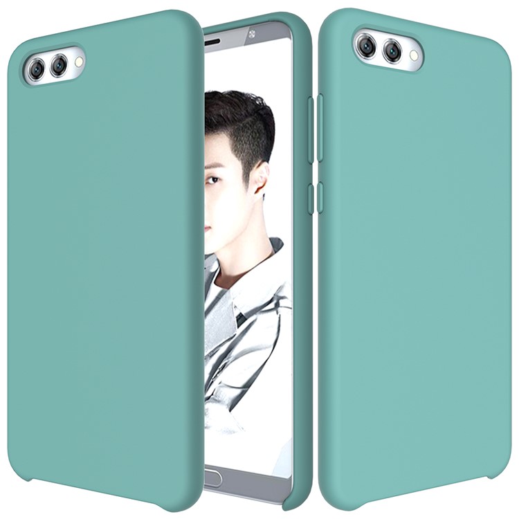 Liquid Silicone Phone Case for Huawei Honor V10 / View 10 - Cyan-2